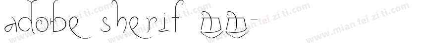 adobe sherif mm字体转换